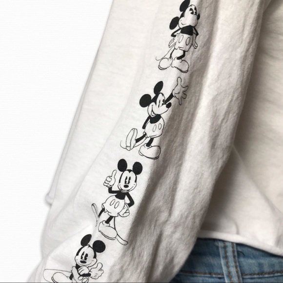 White Long Sleeve Mickey Mouse Top by Disney - Picture 4 of 6